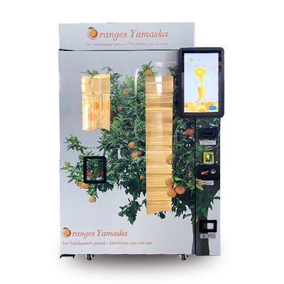 عملة وملاحظة دفع آلة بيع عصير الفاكهة مع نظام التبريد