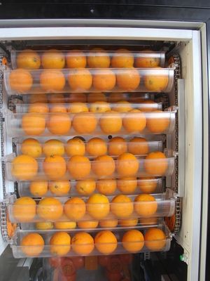 24 ساعة الخدمة الذاتية عصير البرتقال آلة بيع المشروبات التي تعمل باللمس الفاكهة الطازجة 12 أونصة