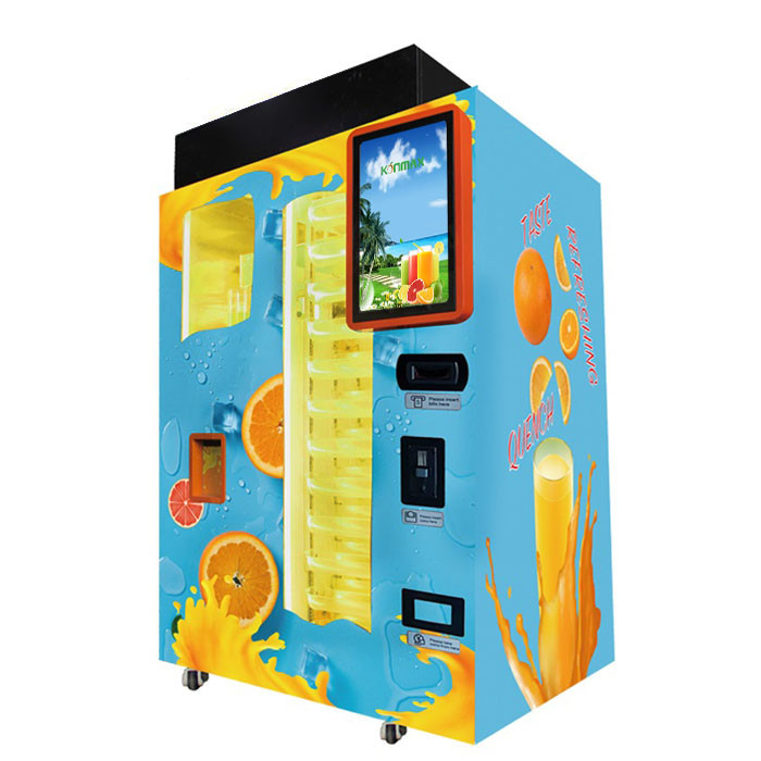 آلة بيع عصير البرتقال الأوتوماتيكية الآلية المصنوعة من الفولاذ المقاوم للصدأ